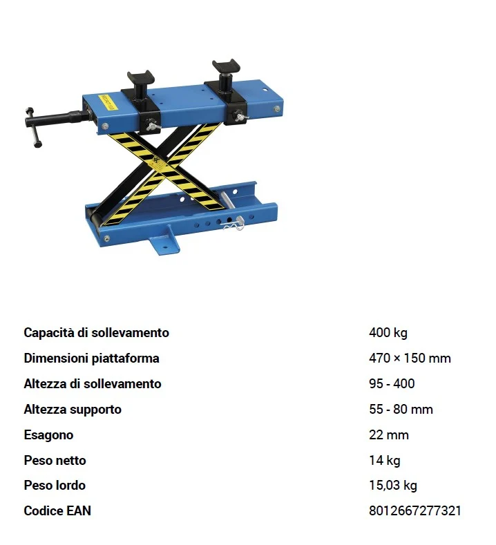 Fervi 0452 - Sollevatore a pantografo per moto
