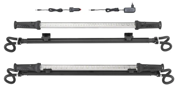Fervi 0840 - Lampada a led ricaric. con ganci estensibili