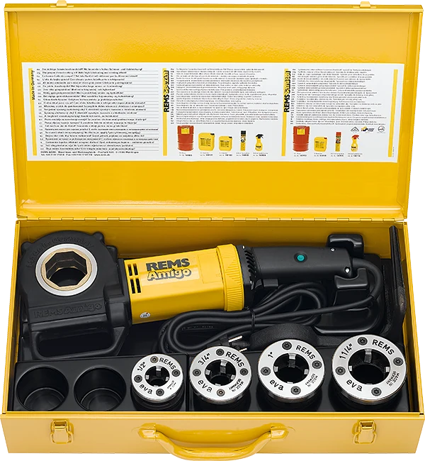 Rems Amigo Set R - Filiera filettatrice elettrica per tubi fino 1¼"