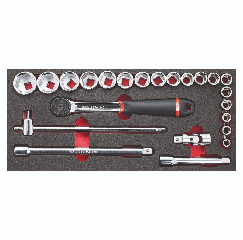 Usag 516 ST6MM - Carrello officina portautensili per attrezzi completo di 156 pezzi