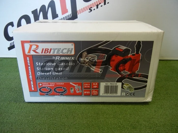 Pompa travaso gasolio semi-autoadescante Ribimex PRKG130 - con KIT PRO pronta all'uso