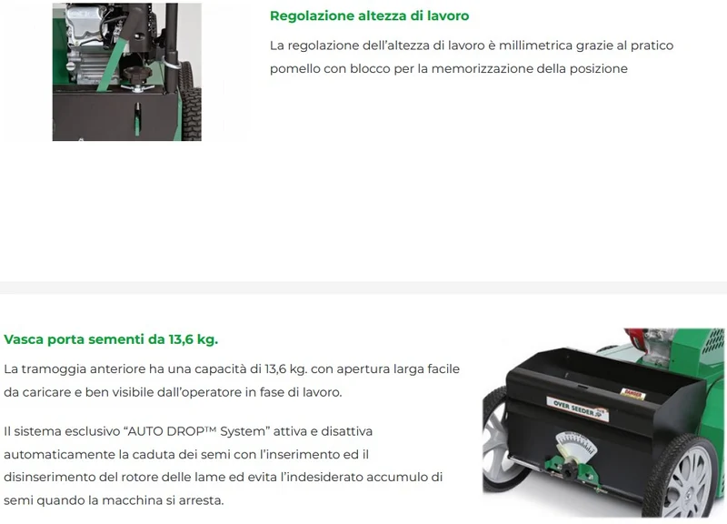 Arieggiatore e transeminatrice Billy Goat OS901SPH - Motore Honda GX270 OHV