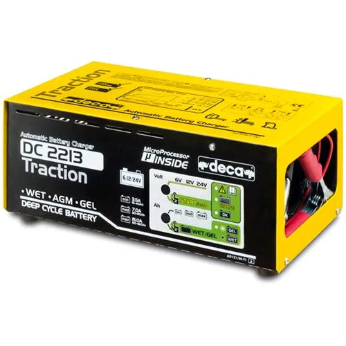 Caricabatterie (deep cycle - traction) 6-12-24V - Deca DC 2213 Traction (carica 22 A)