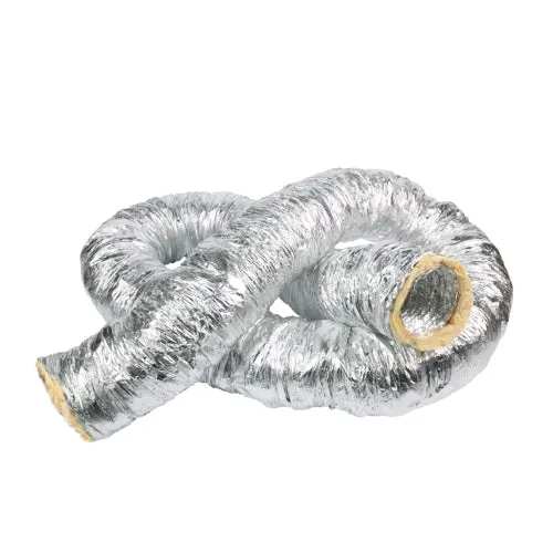 TUBO FLESSIBILE IN ALLUMINIO INSONORIZZATO ARGENTO �152 - SCATOLA 10 MT