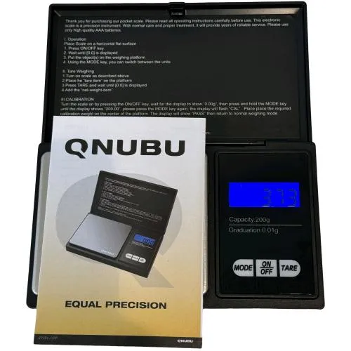 QNUBU - BILANCIA DIGITALE - PRECISIONE UGUALE (DA 0.01 G A 200 G)