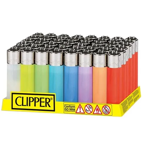 ACCENDINO CLIPPER TRASLUCIDO - 48 PZ