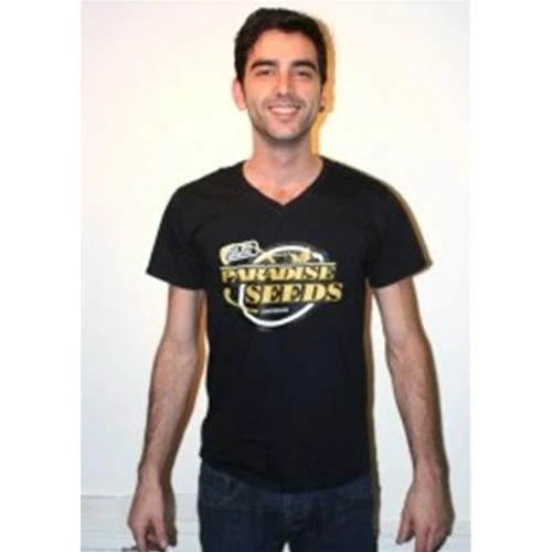 Paradise Seeds T-shirt scollo a V per uomo GRIGIO SCURO [L]
