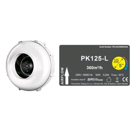 PRIMA KLIMA - ASPIRATORE PK125-L - �125 - UNA VELOCITÀ - 360 MC/H