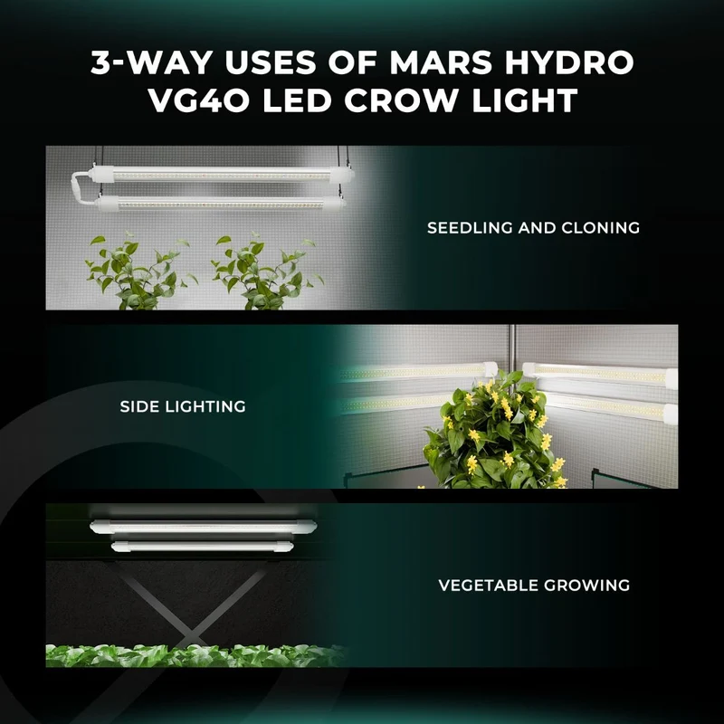 Mars Hydro VG40 40W 2ft LED T5 Grow Lights Piante da interno per Veg e piantine