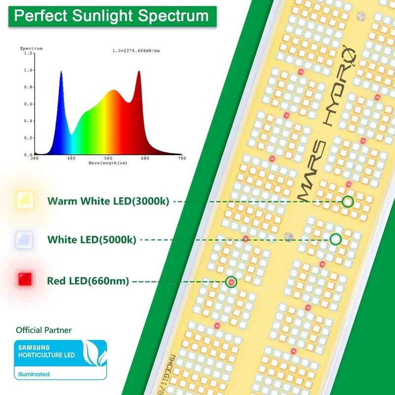 Mars Hydro SP 6500 Samsung LM301B 650W Serra LED Grow Light