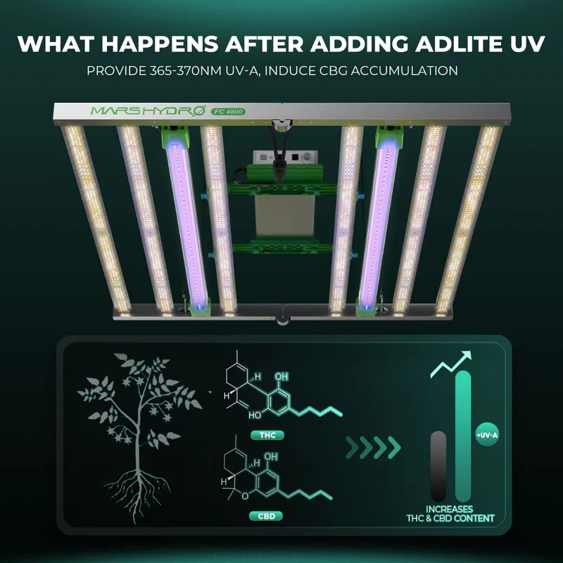 Barra luminosa a LED per la crescita supplementare Mars Hydro Adlite UV30 UV (confezione da 2)