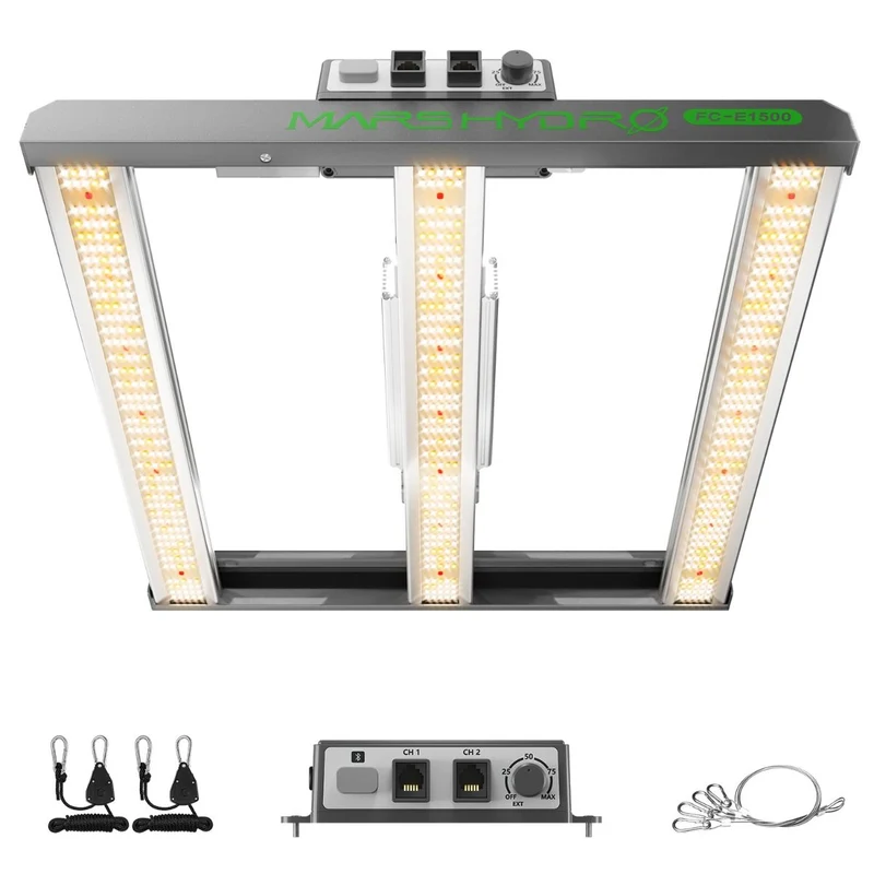 Mars Hydro Smart Dimmable FC-E1500 Bridgelux 150w LED Grow Light per tenda da coltivazione 2.3'X2.3'
